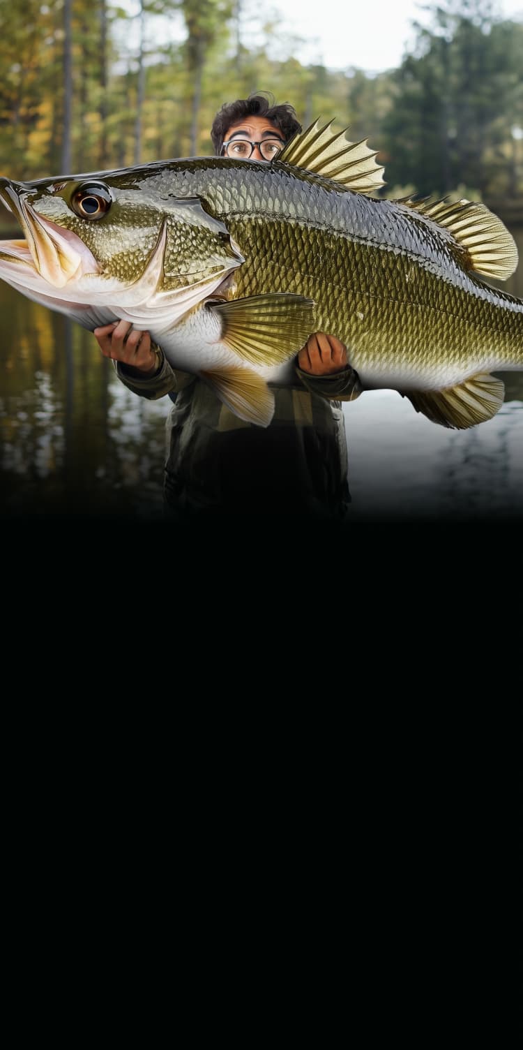 Student holding a large fish