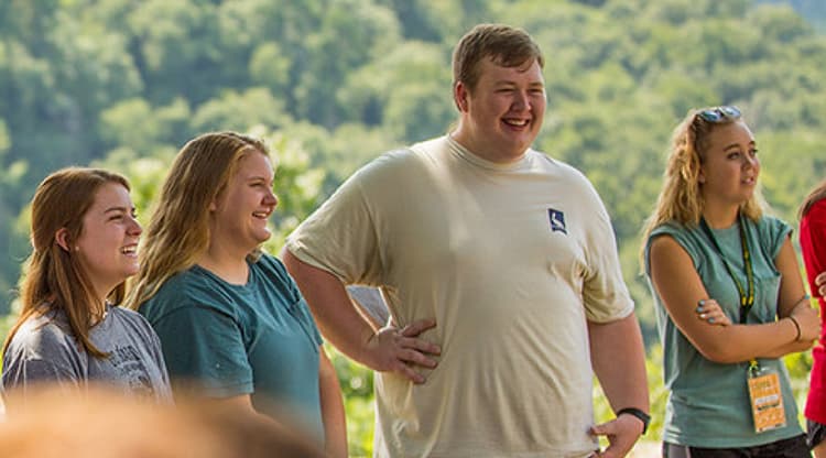 Students taking part in outdoor activities