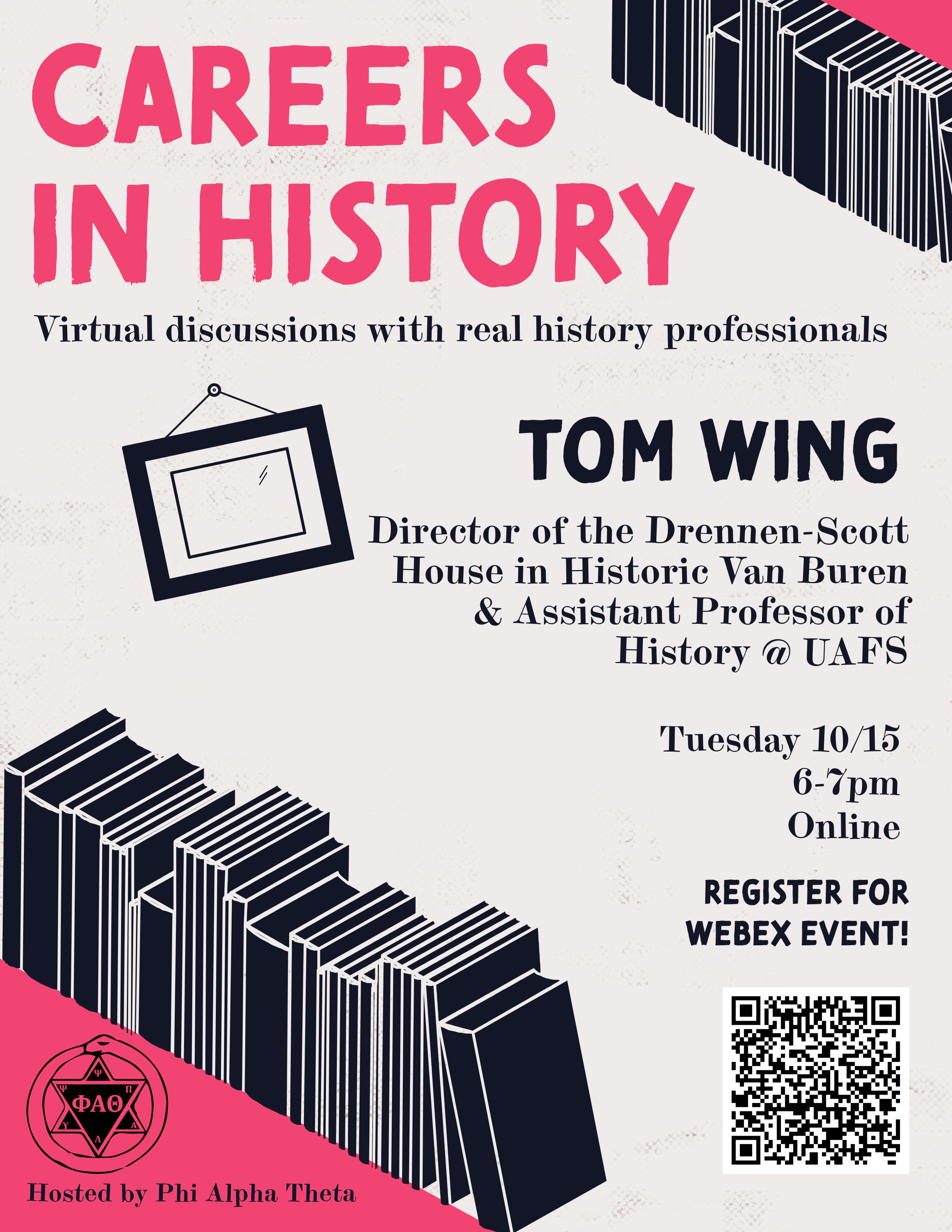 Flier for Tom Wing's Careers in History