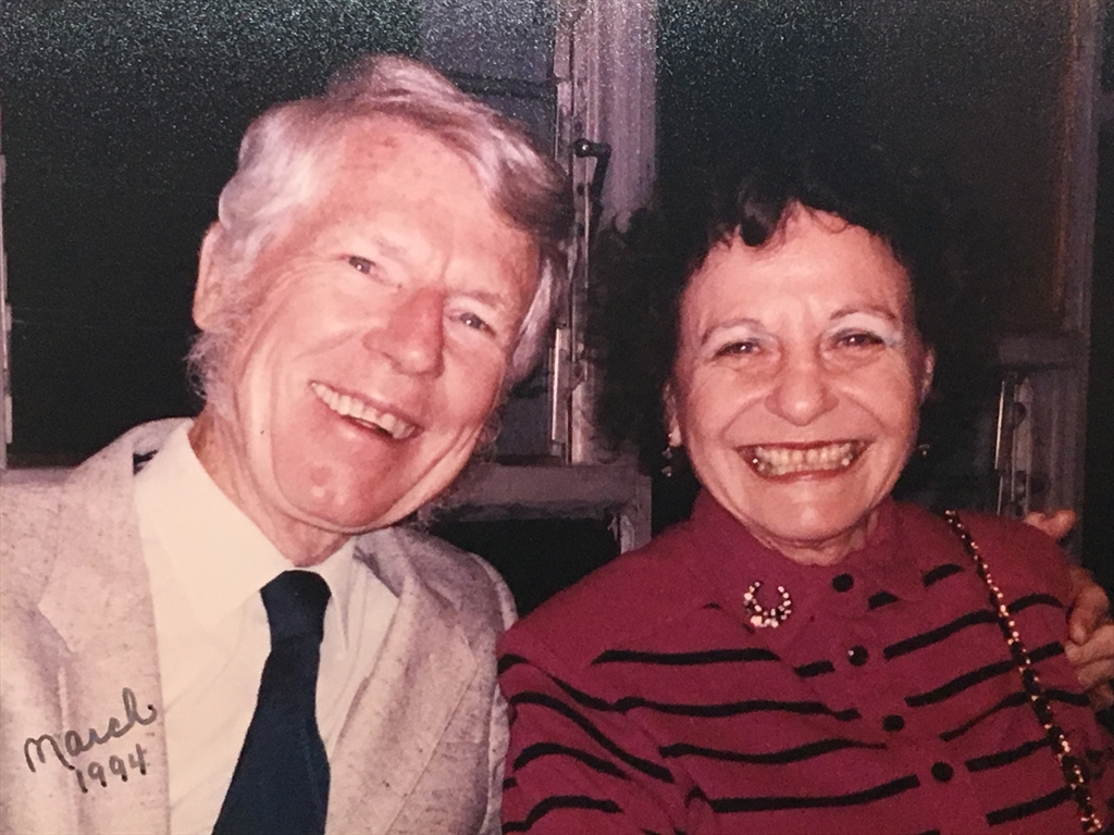 Lowell and Doris grin at the camera. On the bottom left of the photo, someone has handwritten the date ‘March 1994’